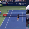 Raonic fumes after Tiafoe touches net