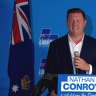 Nathan Conroy revealed his wife is expecting their second child during his concession speech to the Liberal Party room after his Dunkley by-election loss.