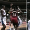 Mutumbo finger wags three times during triple block