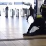 An officer has been suspended from duty as police investigate a video of an arrest at Melbourne's Flinders Street Station.