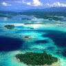 Dazzling ... the blues and greens of the Pacific surrounding the Solomon Islands.