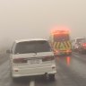 Thick fog blankets Melbourne as police urge driver caution