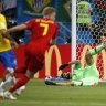 Belgium hold off Brazil, reach semi-finals