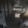 CCTV has captured the moment a lithium ion battery from a power tool caught alight and started a blaze at a Perth home.