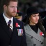 Prince Harry and Meghan Markle attend Anzac Day dawn service