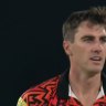 Pat Cummins recovered from an earlier dropped catch to bowl two tight overs and take a wicket to set up a thrilling last-ball win for Sunrisers Hyderabad against the Rajasthan Royals in the IPL.