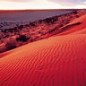 Sand swell ... the Simpson Desert has the longest network of parallel sand dunes in the world.