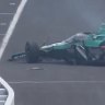 Indianapolis 500 winner Marcus Ericsson became the second driver to crash in practice at Indianapolis Motor Speedway in a vicious hit with the outside wall.