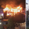 A fire has torn through two new homes that were under construction in Brisbane's north.