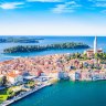 Croatia, panoramic view of beautiful blue Adriatic coast in Istria, aerial of old town of Rovinj xxPetite Petite Mediterranean PortsÂ Traveller 10 ; text byÂ BrianÂ Johnston
cr:Â iStockÂ (reuseÂ permitted, noÂ syndication)Â 