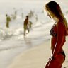Girl on Ipanema beach