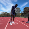 Gout Gout trains with Peter Bol