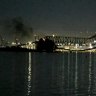 The moment Baltimore bridge collapsed