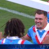 Zac Lomax threw a pass nobody was expecting, which was dropped by Ben Hunt and allowed the Roosters to score a simple try.