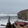 House swept away by ocean