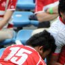 Tonga crushes Japan's tite hopes
