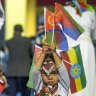 Flags, flowers greet for foes turned friends: Ethiopia and Eritrea