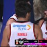Adelaide 36ers star Bryce Cotton abruptly leaves the court in tears and heads down the tunnel midway through the third quarter against the Illawarra Hawks.