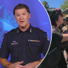 Top cop slams 'disgusting' behaviour by protestors at Pride March