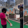 Fast-bowling great given pointers in New York