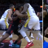 Draymond Green fouled Patty Mills in an ugly wrap around the Australian's neck, copping a spray from commentators.