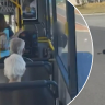 Commuters were left scared after a man allegedly rammed an axe into a bus in Perth.