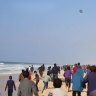 Hundreds gather in southern Gaza Strip to get airdropped aid