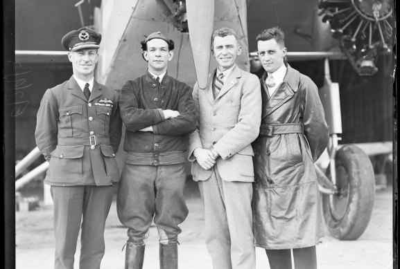 Crew of the Southern Cross, Charles Kingsford Smith, Charles Ulm, H. A. Litchfield, T. H. McWilliam, NSW, ca. 1931