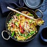 Golden fried rice with Chinese barbecue duck. 
