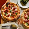 Napoletana and mortadella pizzas at Pizza'Mare.
