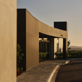 Outside the Yarra Valley hotel and restaurant.