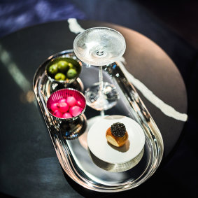 Pushing the boat out: Chris Lucas’ caviar martini is $45 and flying out the door.