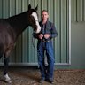 Warwick Schiller at an equestrian clinic in Bunyip, VIC.
