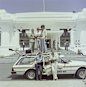 Ten Eyewitness news crew outside Parliament House in 1982.