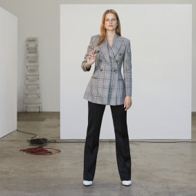 Acler “Penrith”
blazer, $450. Toni
Maticevski “Exalt”
pants, $625.