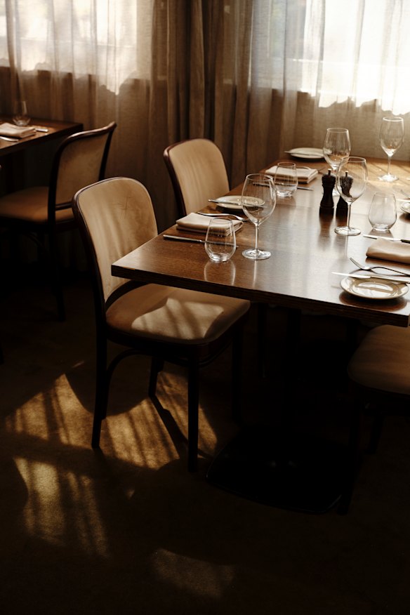 Insided the refreshed dining room.