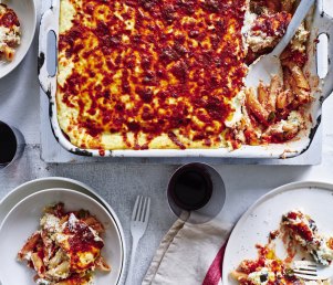 Clear out the crisper for this adaptable pasta bake.