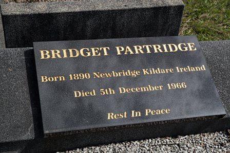 Rookwood grave of Bridget Patridge.