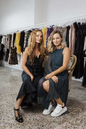 Alice (left)and Bridget McCall,
in the Alice McCall studio. 