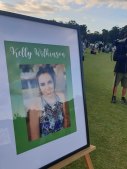 The vigil for Kelly Wilkinson was held on Monday afternoon.