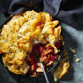 Tomatoes and peppers add a ray of sunshine to this cosy chicken pie.