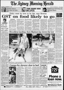 From the front page of The Herald, December 10, 1992.