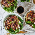 White wine teriyaki chicken bowl.