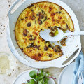 Mushroom, tarragon and parmesan clafoutis.