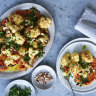 Adam Liaw’s roast cauliflower with sun-dried tomato and capsicum.