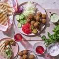 Curtis Stone’s falafel with herbed tahini sauce.