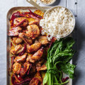 Kung pao chicken traybake. 