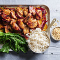 Kung pao chicken tray bake.