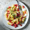 15-minute preserved lemon and tomato pasta.