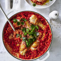 Adam Liaw’s baked chicken and tomato risotto.